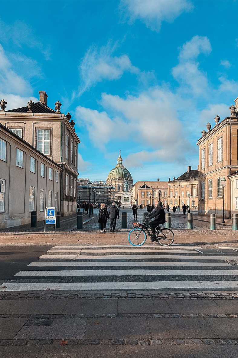 Blick auf Schloss Amalienborg in Kopenhagen