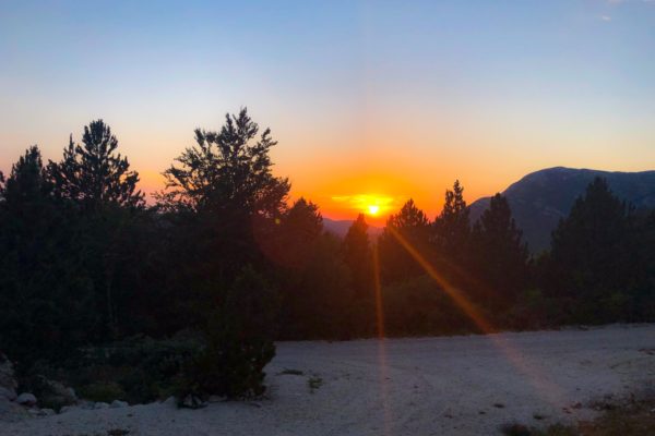 Sonnenuntergang im Orjen-Gebirge