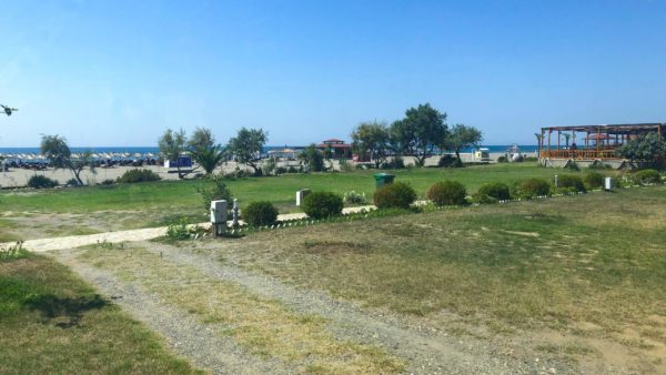 Leerer Campingplatz Safari Beach in Ulcinj